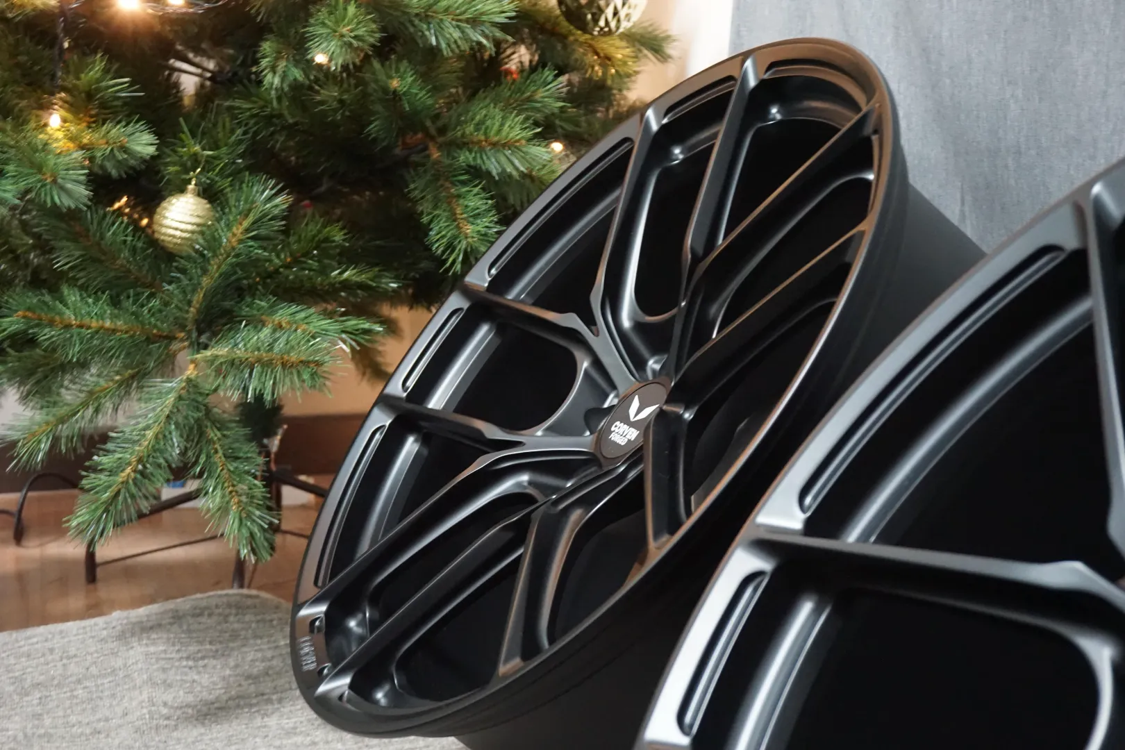 BMW F10 Rear Angle with CORVEN FORGED Wheels - Sporty Rear Design Forged Wheels