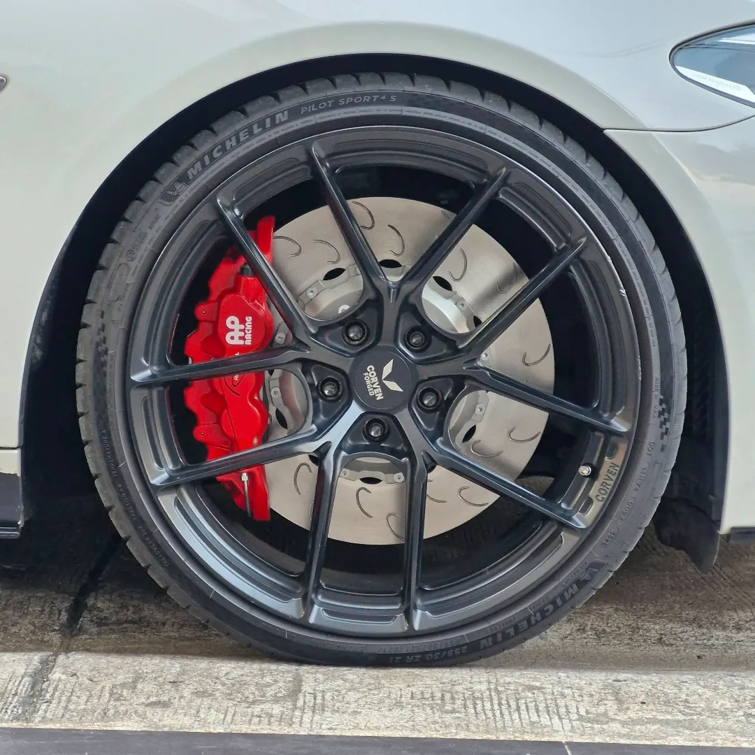 BMW F10 Side View with CORVEN FORGED Wheels - Dynamic Profile Forged Wheels