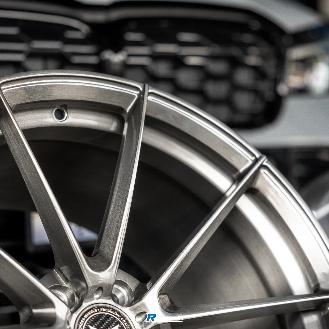 BMW G20 Side Angle with CORVEN FORGED Wheels - Sleek Forged Wheels Silhouette