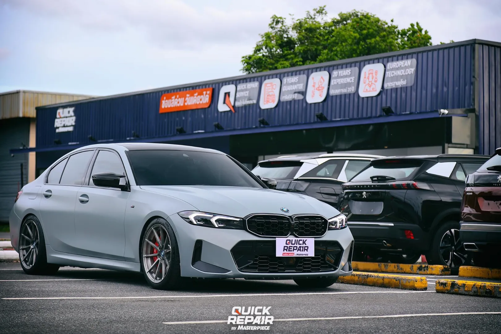 BMW G20 Rear Angle with CORVEN FORGED Wheels - Sporty Rear Design Forged Wheels