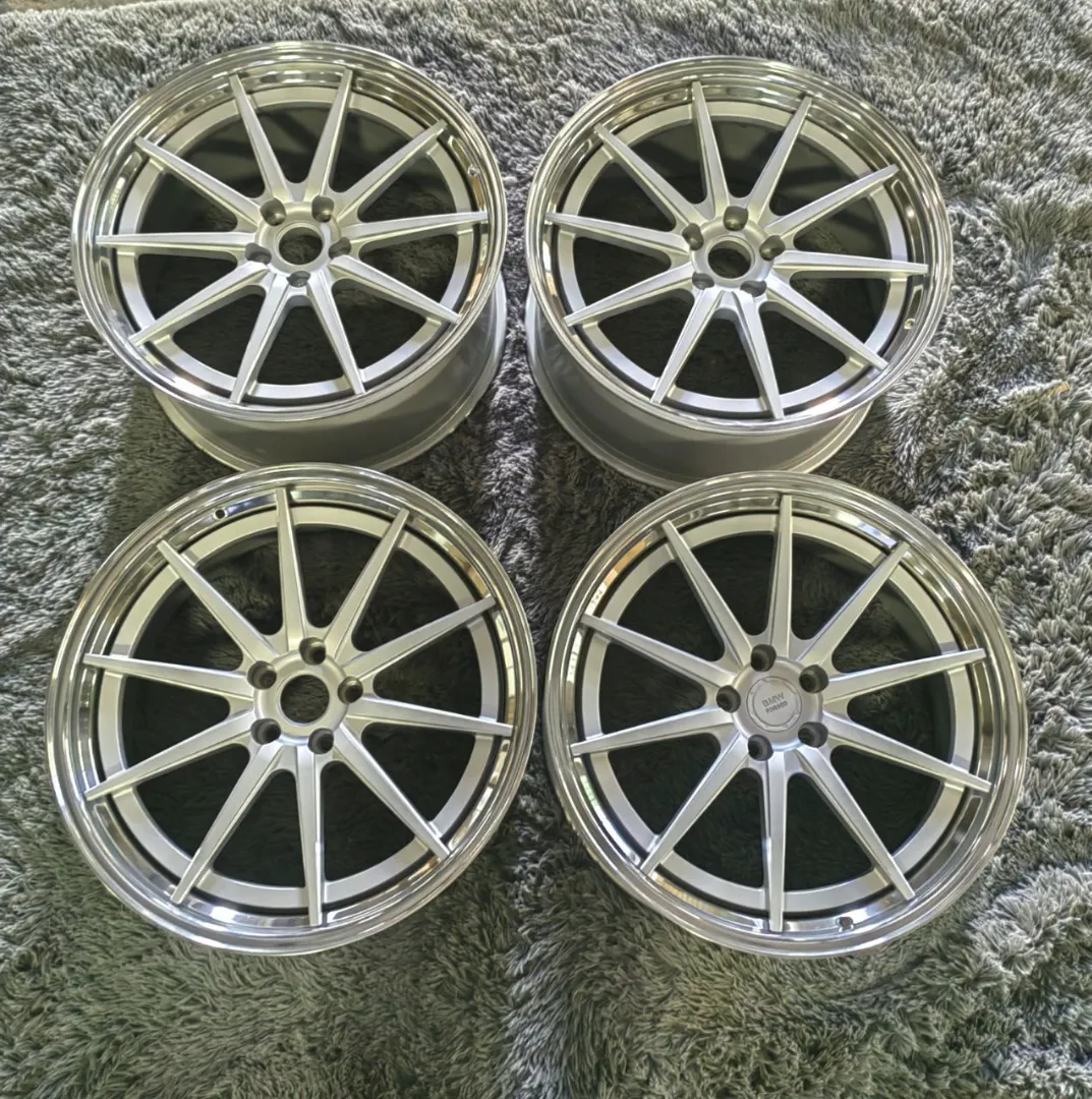 BMW G22 430i Front View with CORVEN FORGED Wheels - Bold Forged Wheels Stance