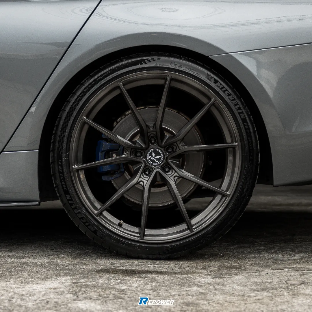 BMW G30 Side View with CORVEN FORGED Wheels - Dynamic Profile Forged Wheels